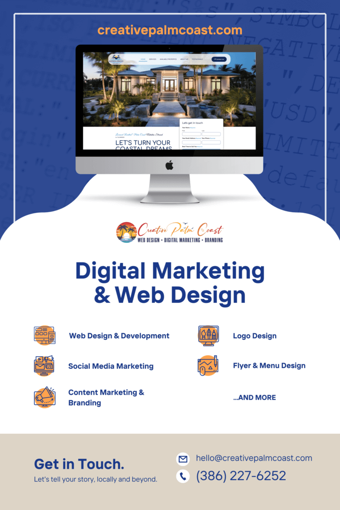 Digital Marketing Company Florida - Creative Palm Coast Web Design, Logo, Branding and Social Media Strategies